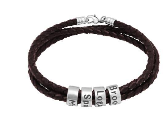 European And American Braided Beaded Bracelet Men's DIY Custom Letters European And American Braided Beaded Bracelet Men's DIY Custom Letters